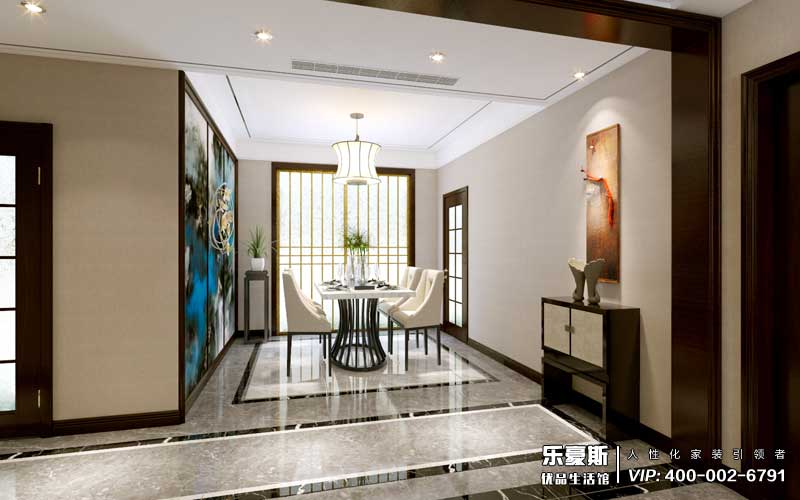 盛世御城三室兩廳新中式風(fēng)格裝修效果圖