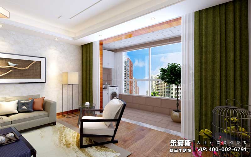 廣安云裳125平米現(xiàn)代中式裝修效果圖