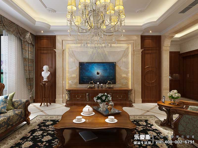 林蔭大院美式風格裝修效果圖