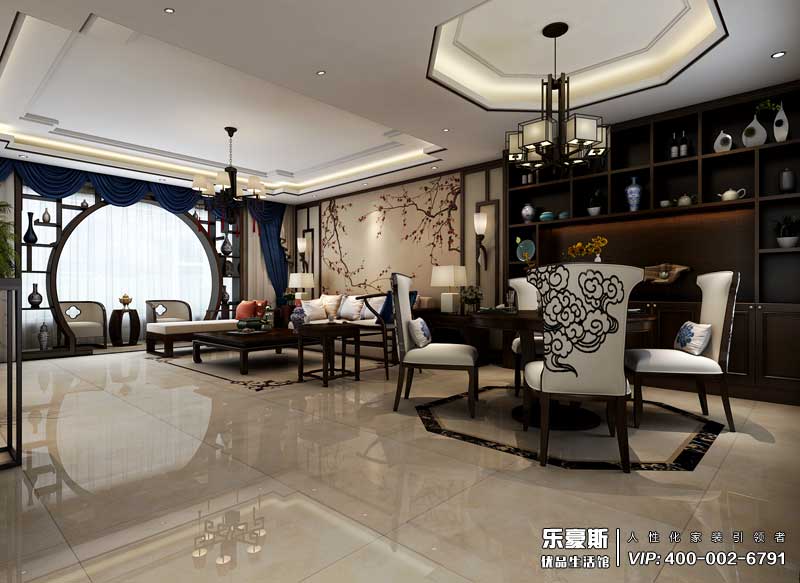 長宏錦園新中式風格裝修設計效果圖