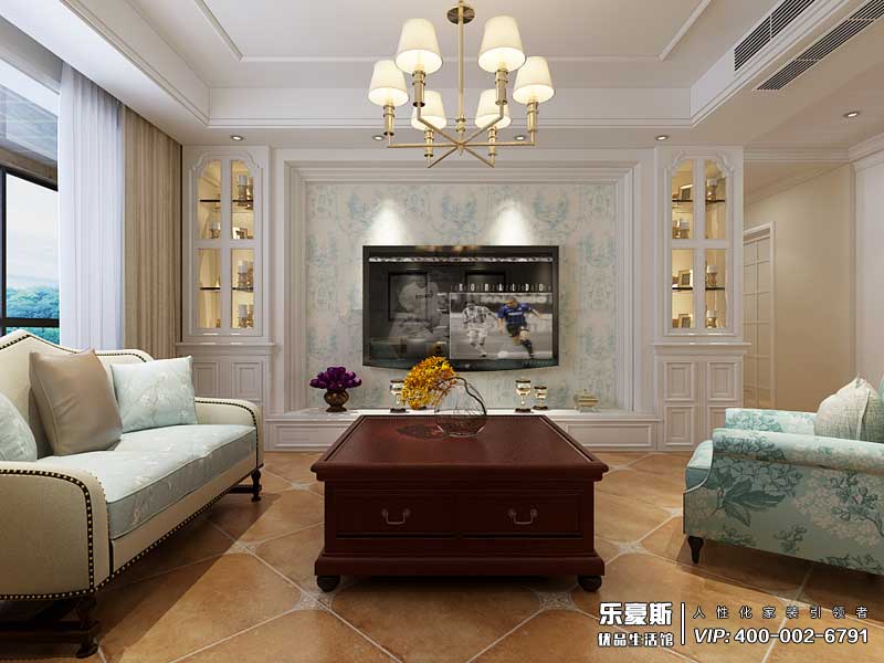 潤(rùn)德天悅城165平米美式田園風(fēng)格裝修效果圖