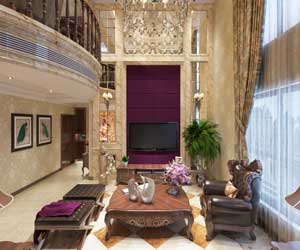 天山世界之門loft裝修效果圖，美式風格的自由爛漫