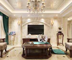 同祥城三室兩廳裝修效果圖，美式風格也可以充滿現(xiàn)代感