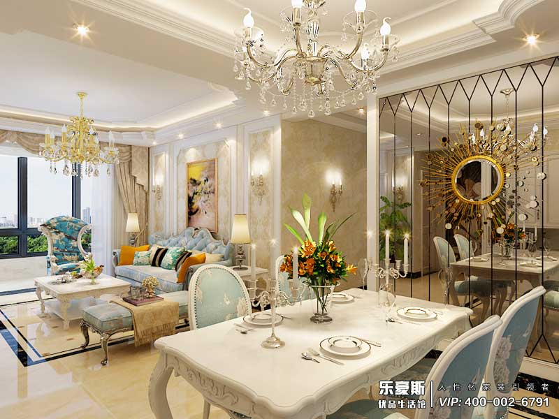 觀峰嘉邸簡(jiǎn)歐風(fēng)格裝修效果圖