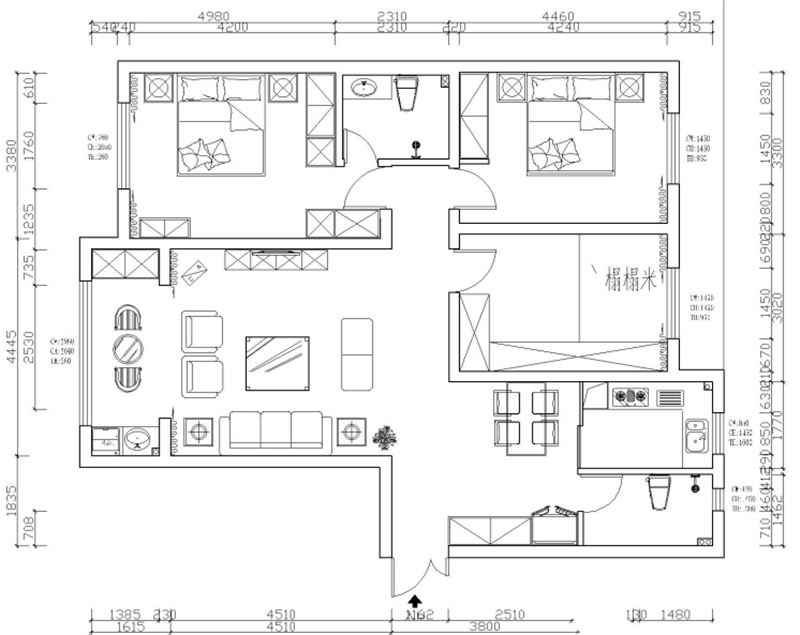 天海譽(yù)天下/簡約美式/95㎡/兩室兩廳