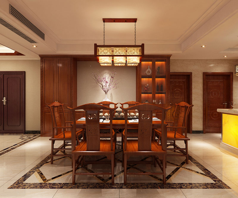 瀚唐小區(qū)/200㎡/中式風(fēng)格