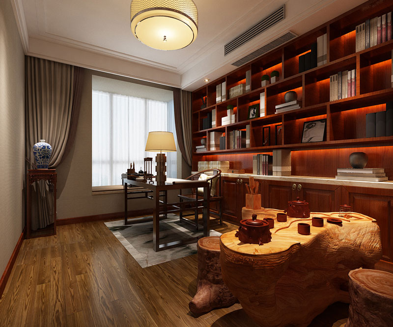 瀚唐小區(qū)/200㎡/中式風(fēng)格