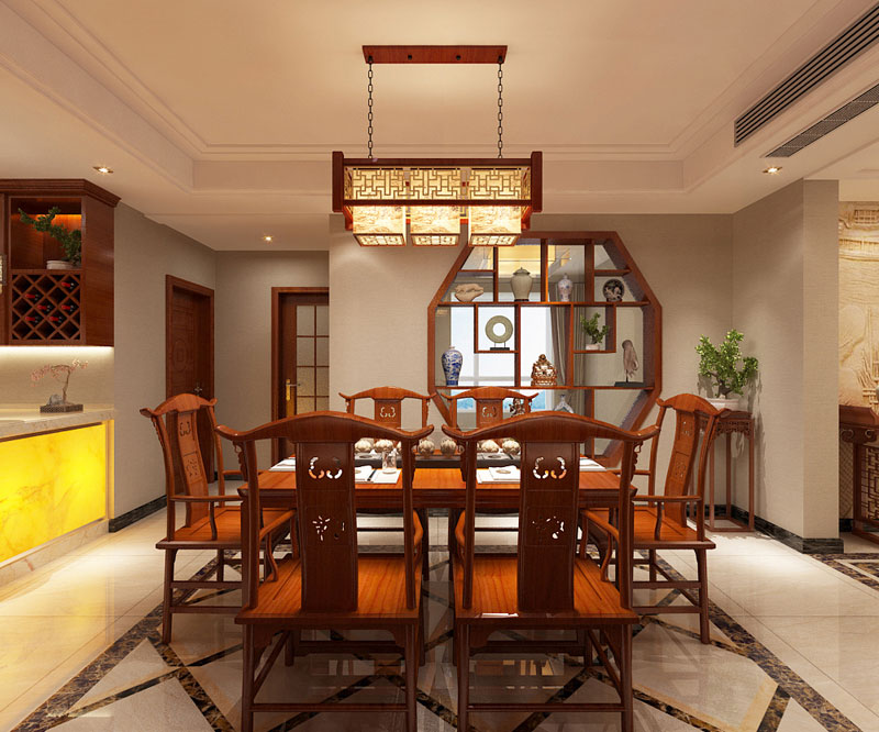 瀚唐小區(qū)/200㎡/中式風(fēng)格