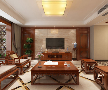 瀚唐小區(qū)200㎡四室兩廳中式風(fēng)格