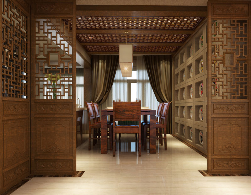 七十九號院小區(qū)148平米三室兩廳新中風(fēng)格