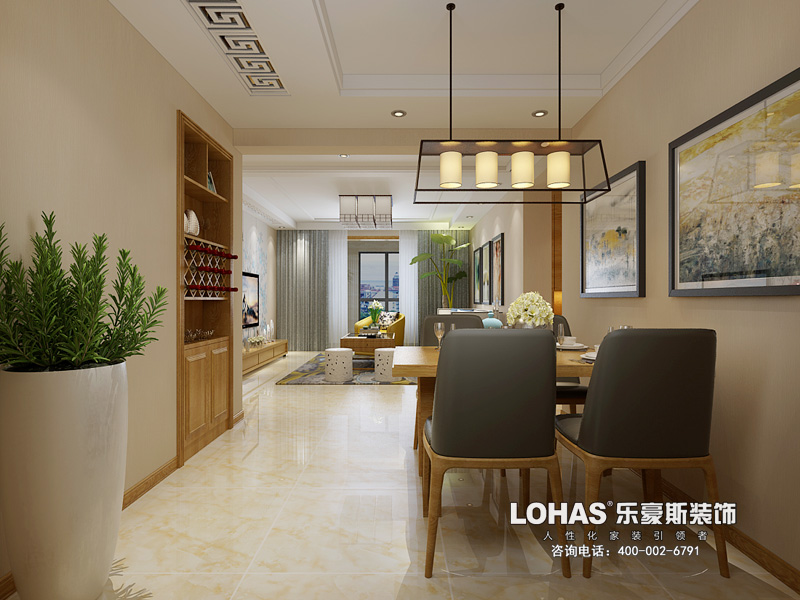 啟銳園三室兩廳135㎡新中式風(fēng)格