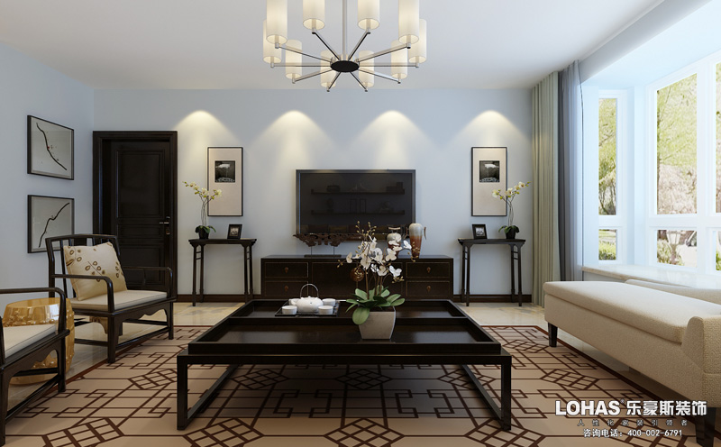 天下玉苑四室兩廳229㎡新中式風(fēng)格裝修案例