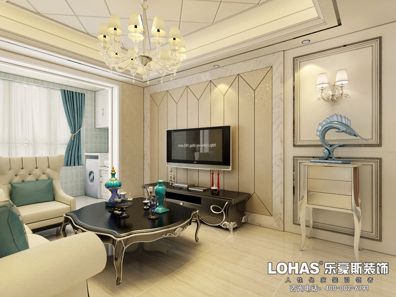 保利拉菲兩室兩廳89平后奢風(fēng)格