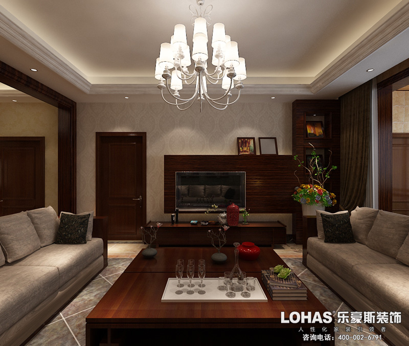 天下錦城四室兩廳200平新中式風(fēng)格