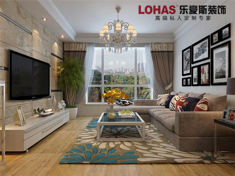 上東區(qū)98平米兩室現(xiàn)代風格裝修效果圖