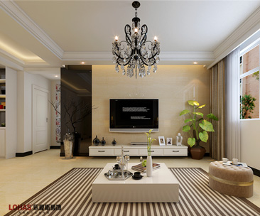 眾美鳳凰城130平三室兩廳簡(jiǎn)約裝修效果圖