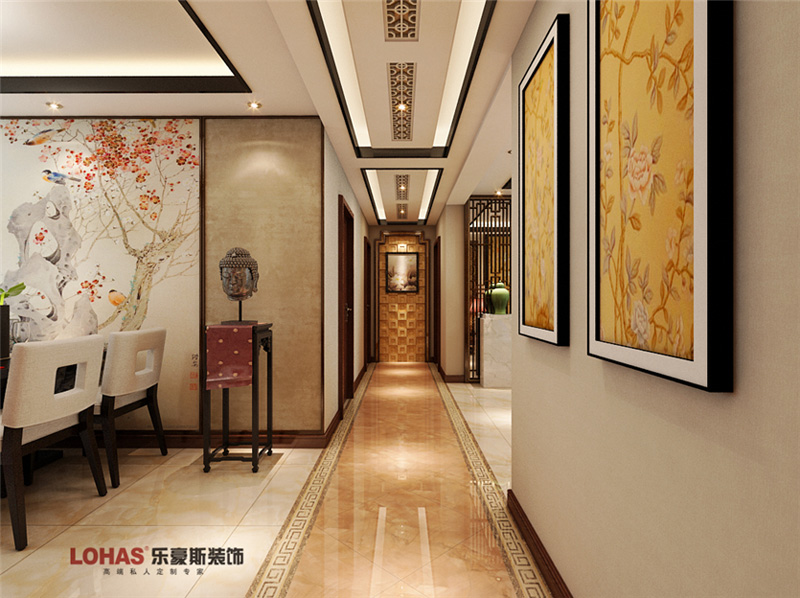 潤澤園130平三室兩廳中式風(fēng)格裝修效果圖