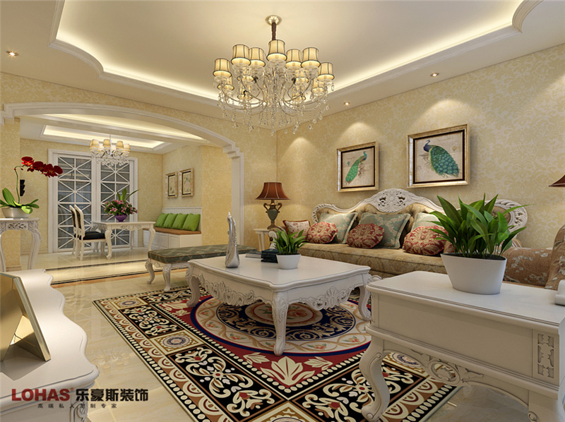 瀚唐137平簡(jiǎn)歐裝修效果圖