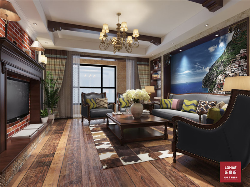 鹿錦苑美式裝修效果圖