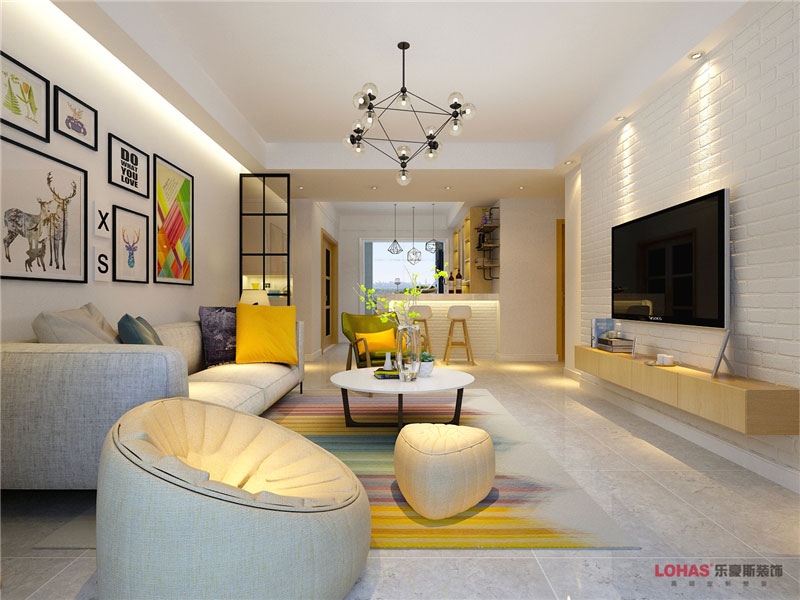 潤(rùn)德天悅城118平米三室兩廳北歐風(fēng)格