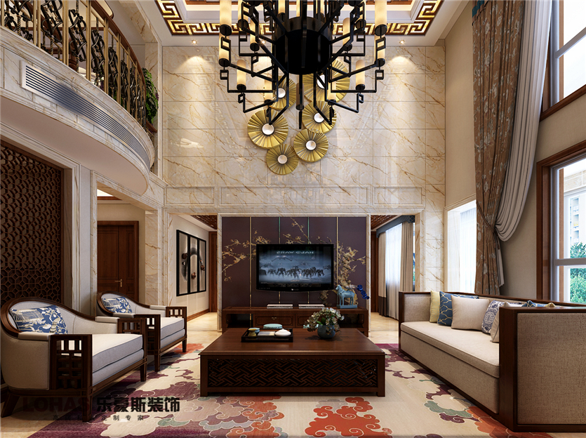 鑫界王府270平四室新中式裝修效果圖