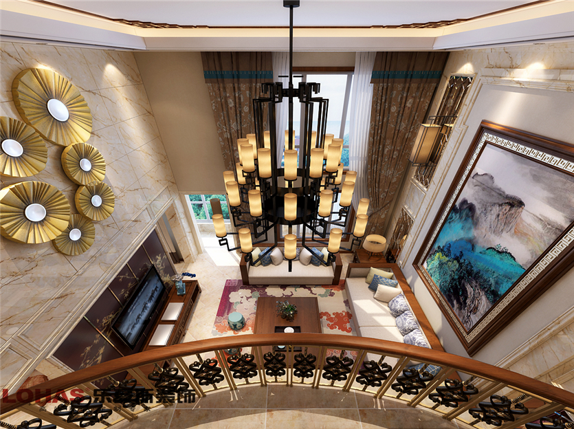 鑫界王府270平四室新中式裝修效果圖