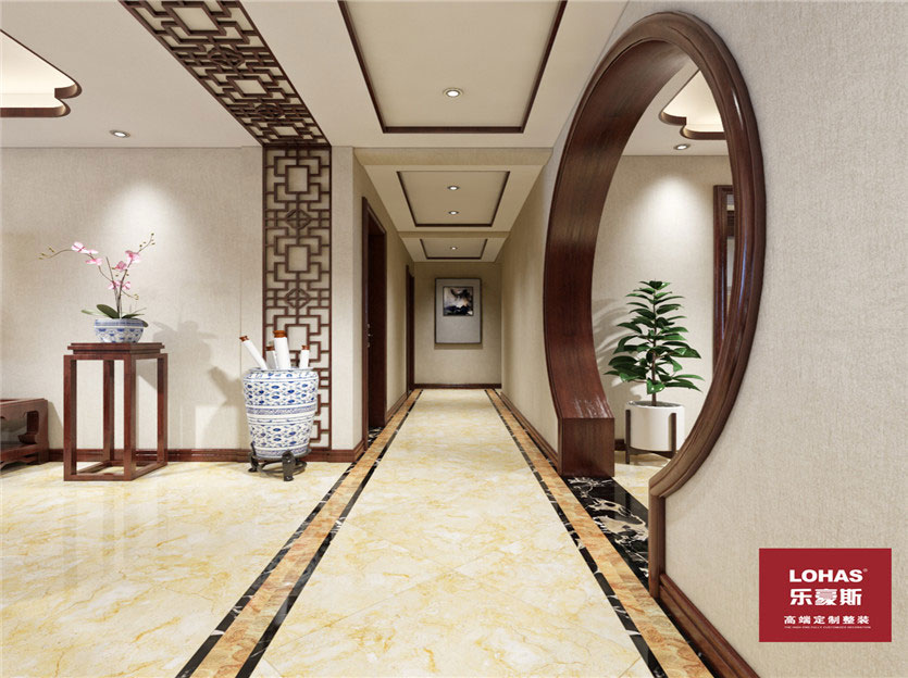 匯君城140平三室新中式風(fēng)格裝修效果圖