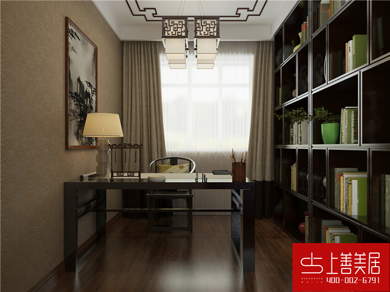 綠朗時光170平四室兩廳簡歐風格裝修效果圖