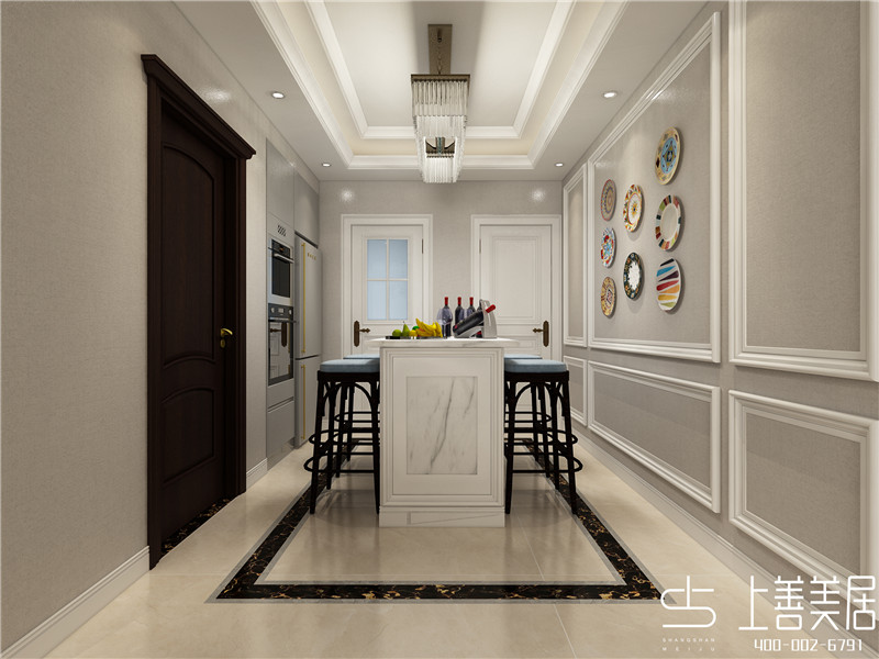 上東一號125平三室兩廳歐式裝修效果圖