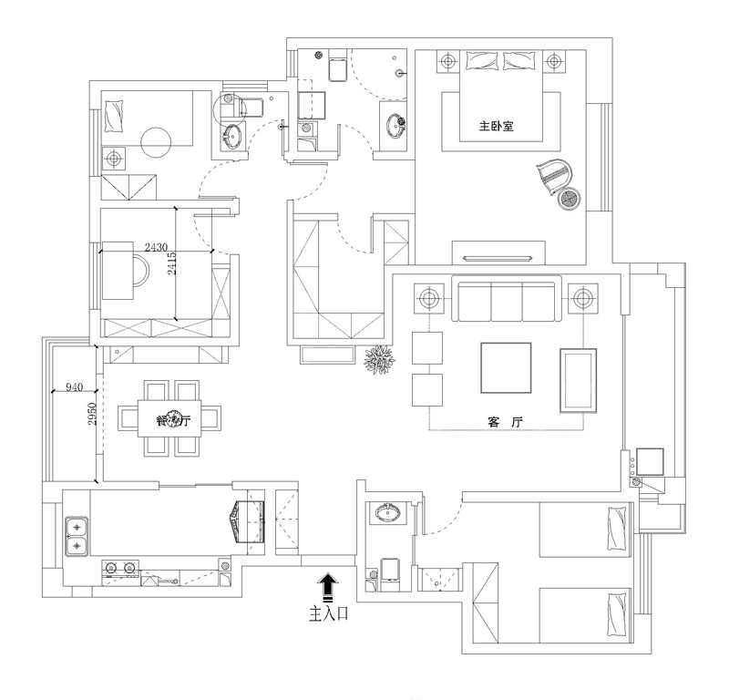 天山熙湖瀾岸/150平/美式風格