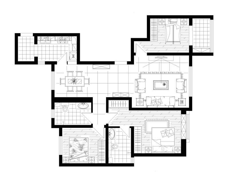 世爵公館120平現(xiàn)代簡(jiǎn)約風(fēng)格