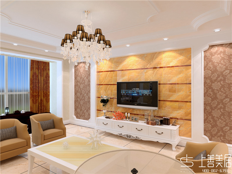 卓達(dá)星辰花園160平三室兩廳簡歐風(fēng)格裝修效果圖