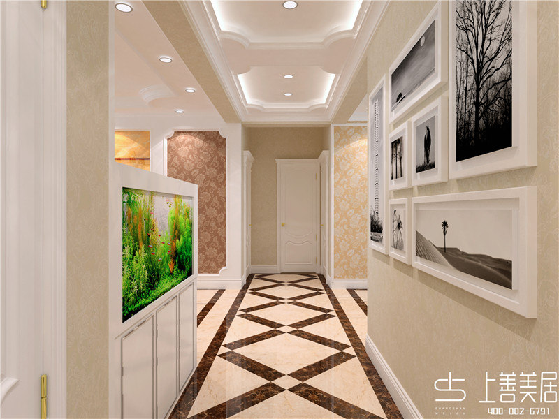 卓達星辰花園160平三室兩廳簡歐風格裝修效果圖