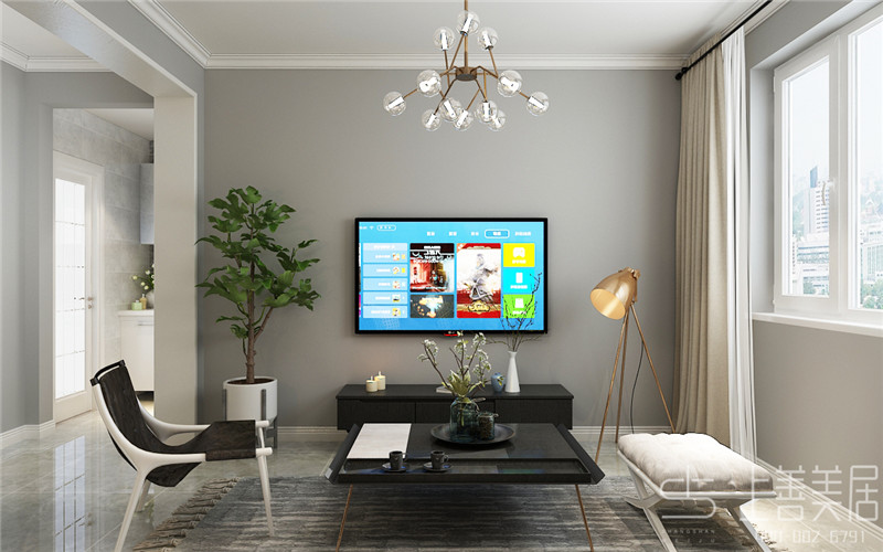 鐵路宿舍60平現代簡約風格裝修效果圖