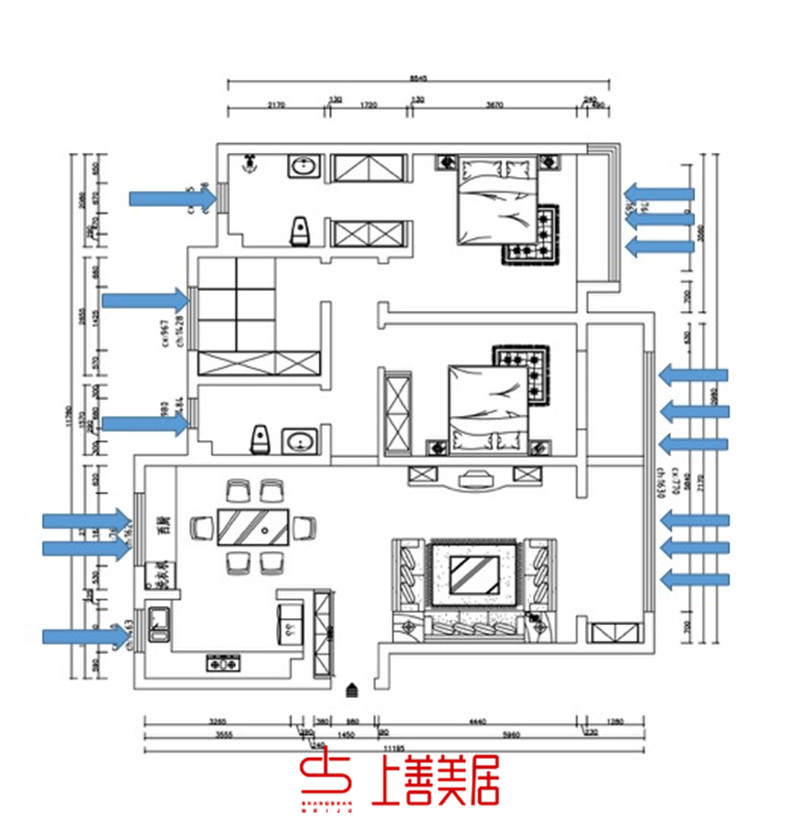 保利東郡/140㎡/美式