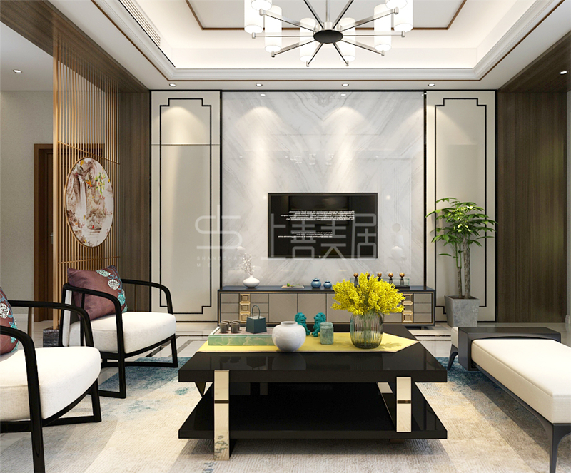 新樂(lè)民政花園別墅200平新中式