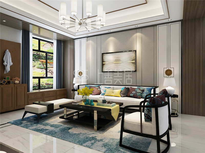 新樂(lè)民政花園別墅200平新中式