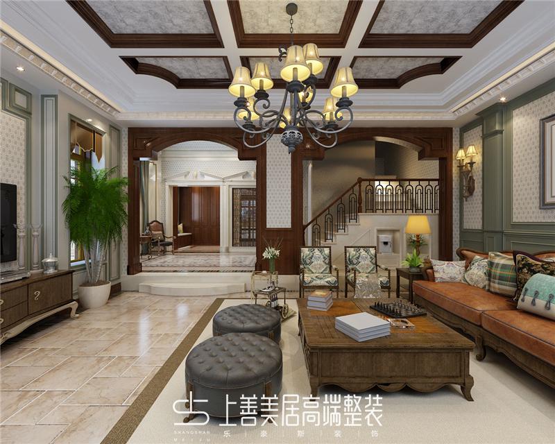 原河名墅600平米美式裝修效果圖