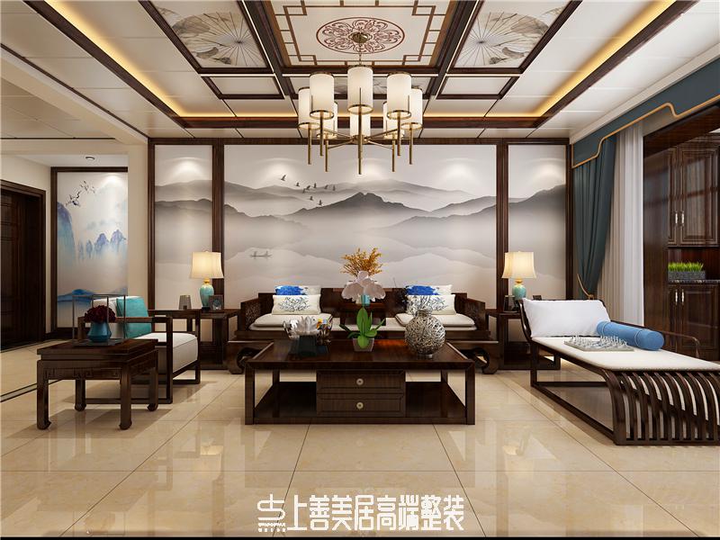 健康城139平中式裝修效果圖