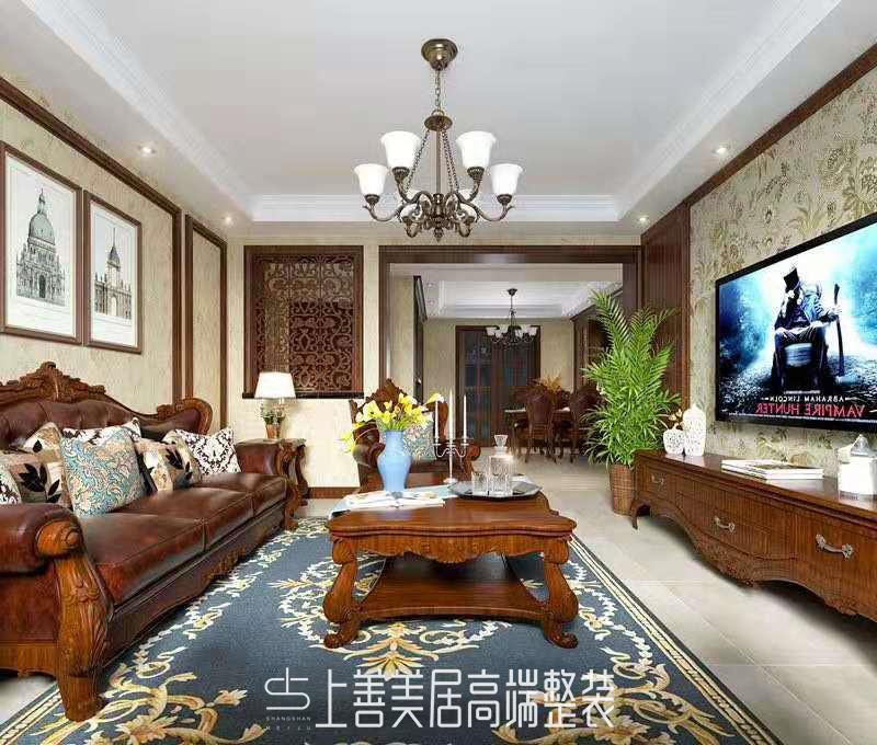 省殘聯(lián)宿舍140平美式裝修效果圖