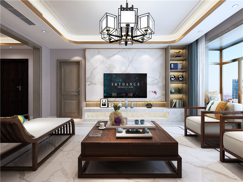 帝王國際160平米新中式效果圖