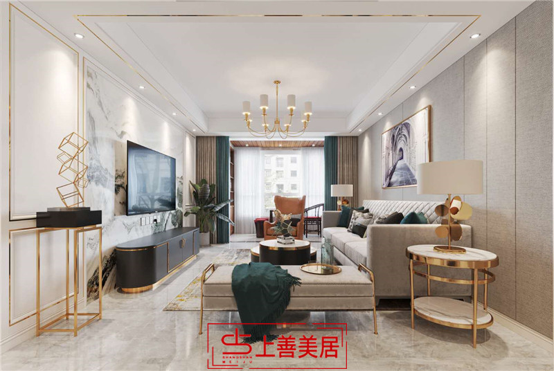 潤德天悅城/141㎡/輕奢風(fēng)格