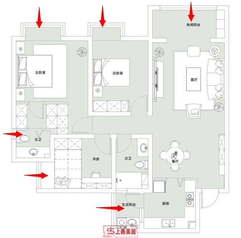 天璽名著/132㎡/清新美式