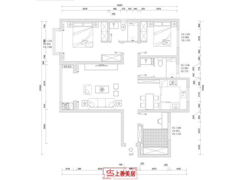 紫晶悅城/118㎡/簡(jiǎn)歐