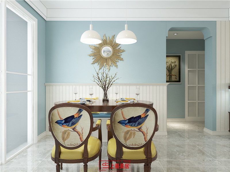 金馬小區(qū)90平美式風(fēng)格餐廳