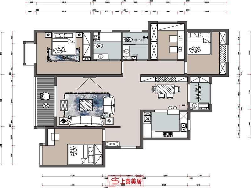 盛世長(zhǎng)安130平現(xiàn)代風(fēng)戶(hù)型圖