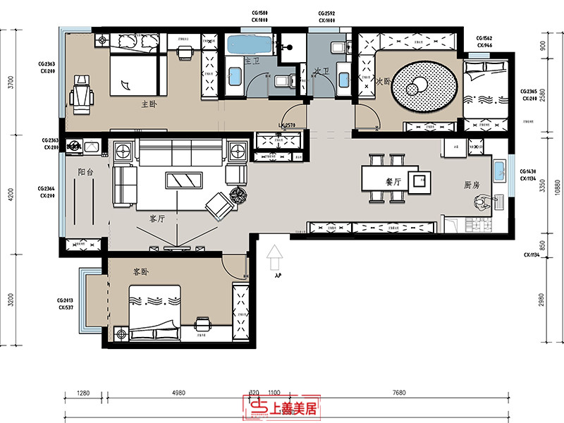 融創(chuàng)中心/180㎡/現(xiàn)代