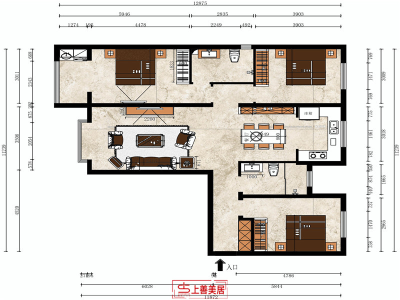 岸芷汀蘭/136㎡/現(xiàn)代