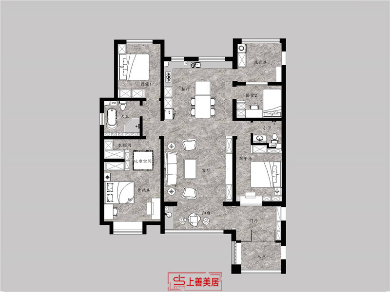 天洲視界城/177㎡/美式