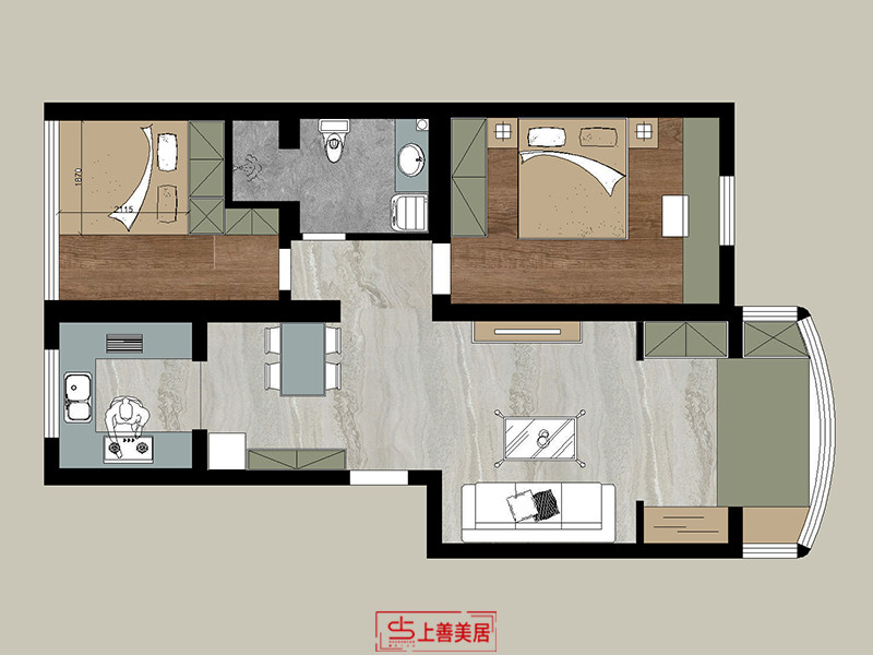 神興小區(qū)/58㎡/現(xiàn)代